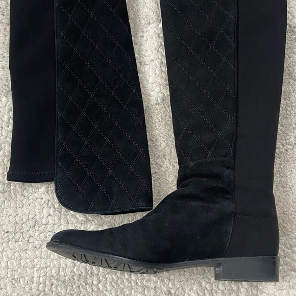 NOT FOR SALE Stuart Weitzman 5050 Quilted Suede Riding Boots - Picture 3 of 14